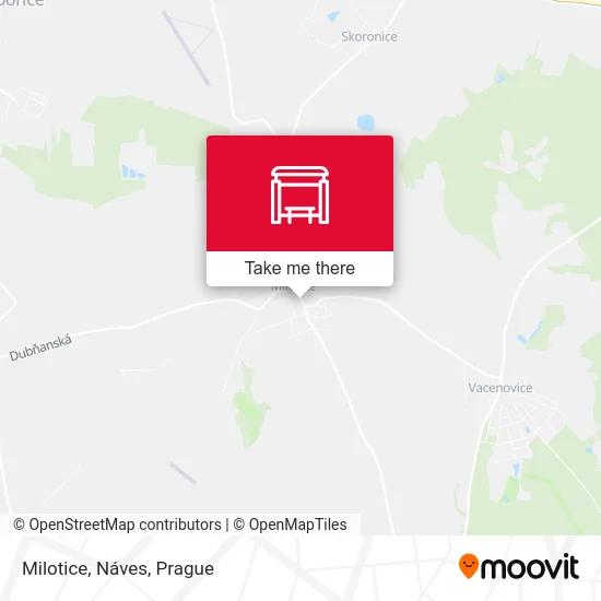 Карта Milotice, Náves