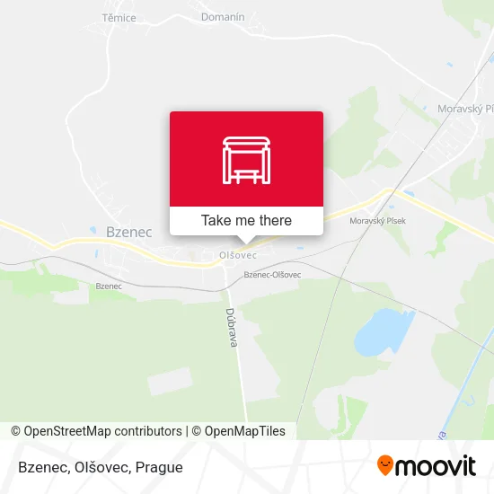 Карта Bzenec, Olšovec