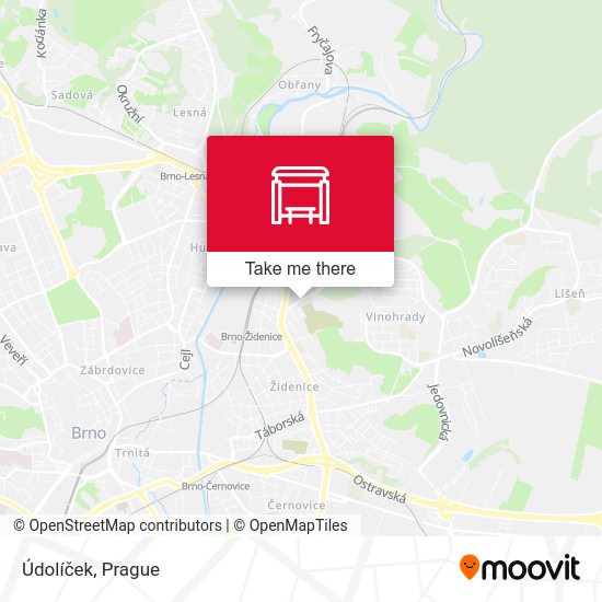 Údolíček map