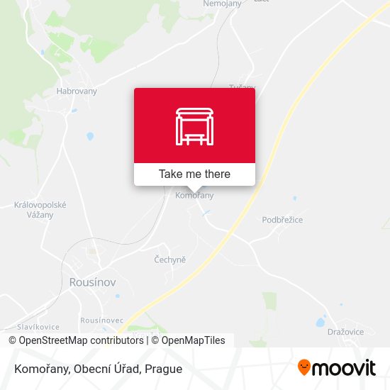 Komořany, Obecní Úřad map