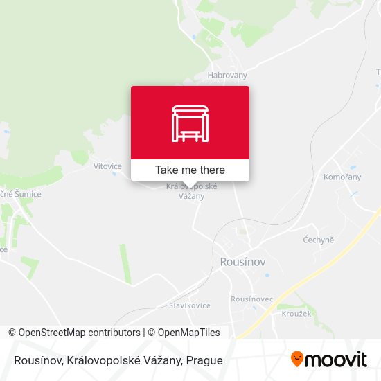 Rousínov, Královopolské Vážany map