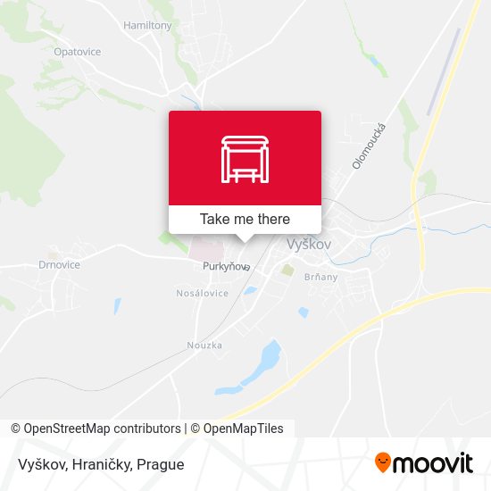 Vyškov, Hraničky map