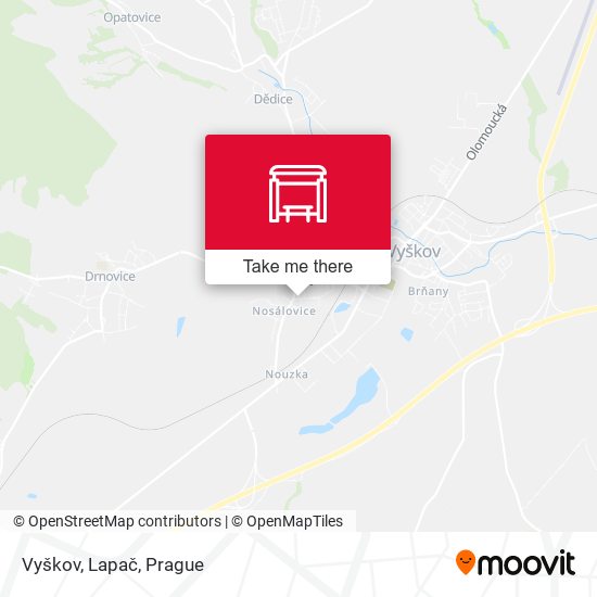 Vyškov, Lapač map