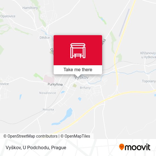 Vyškov, U Podchodu map