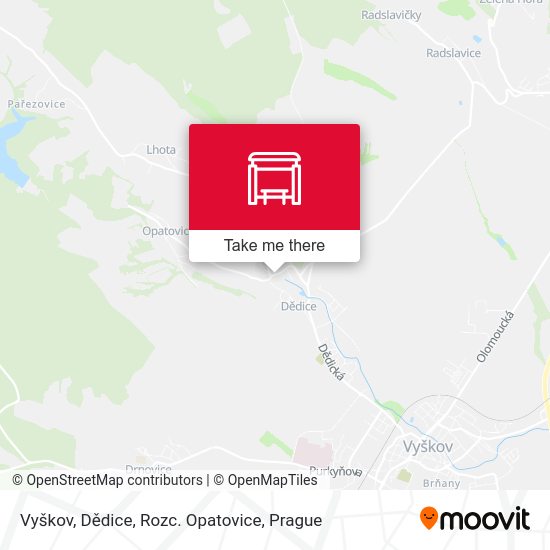 Vyškov, Dědice, Rozc. Opatovice map