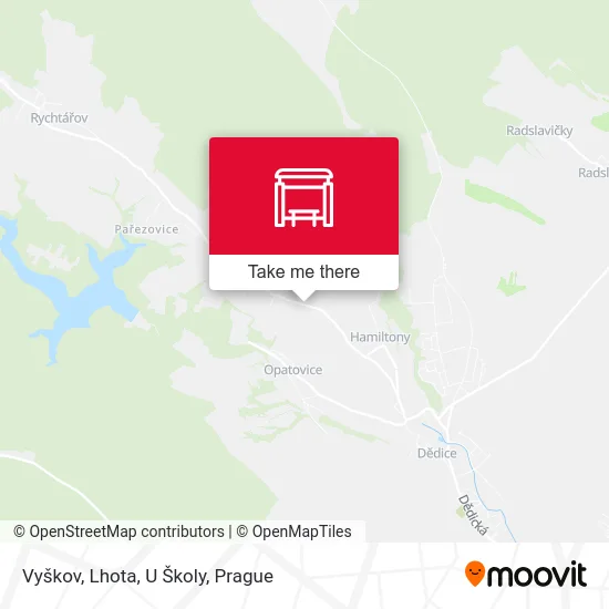 Карта Vyškov, Lhota, U Školy