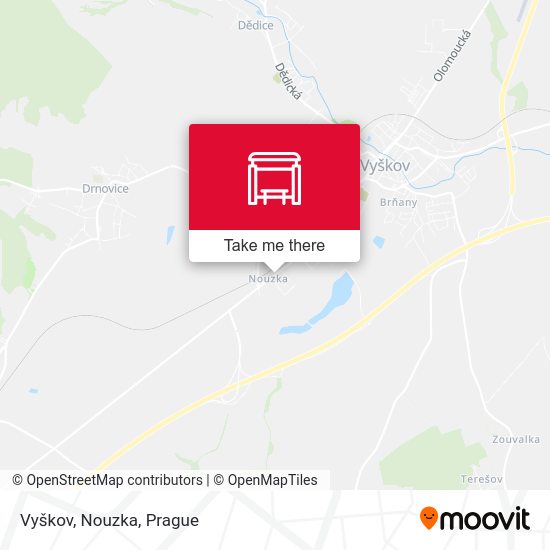 Карта Vyškov, Nouzka