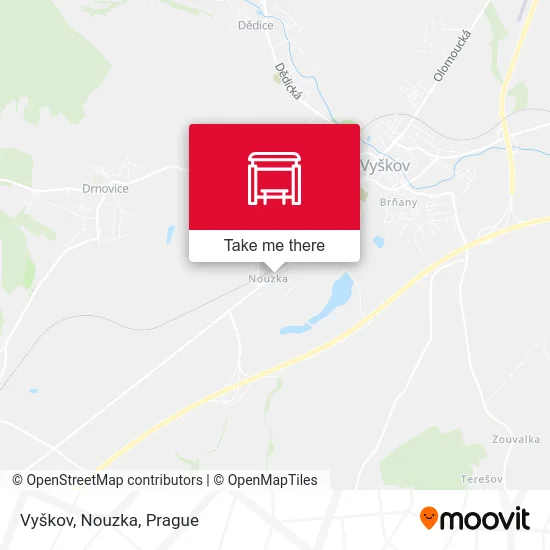 Карта Vyškov, Nouzka