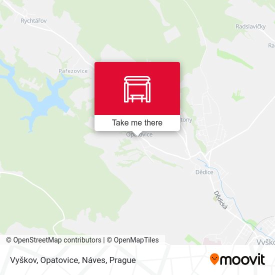 Карта Vyškov, Opatovice, Náves
