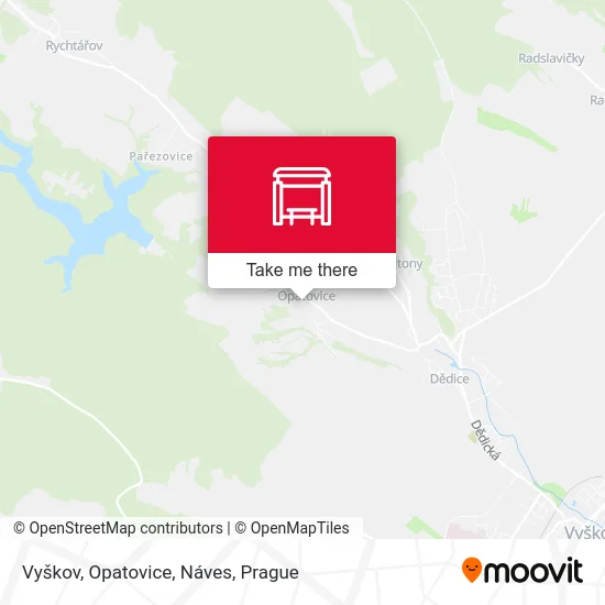 Карта Vyškov, Opatovice, Náves