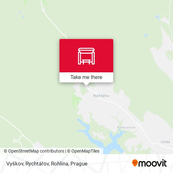 Vyškov, Rychtářov, Rohlina map