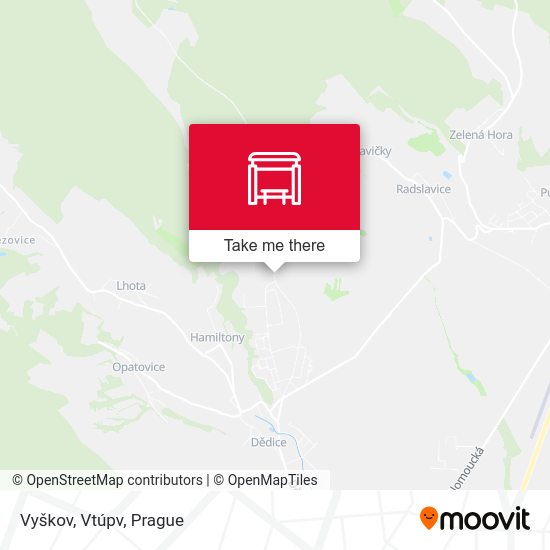 Карта Vyškov, Vtúpv