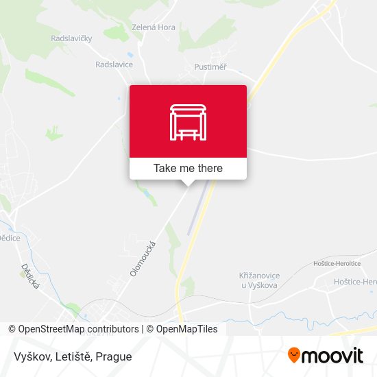 Vyškov, Letiště map