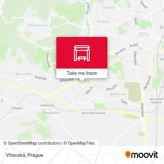 Карта Vltavská