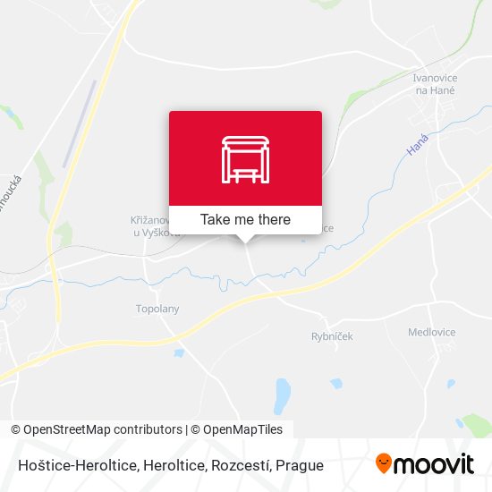 Hoštice-Heroltice, Heroltice, Rozcestí map