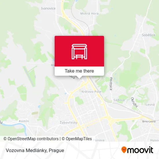 Карта Vozovna Medlánky