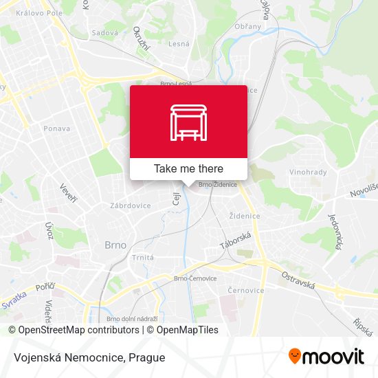 Vojenská Nemocnice map