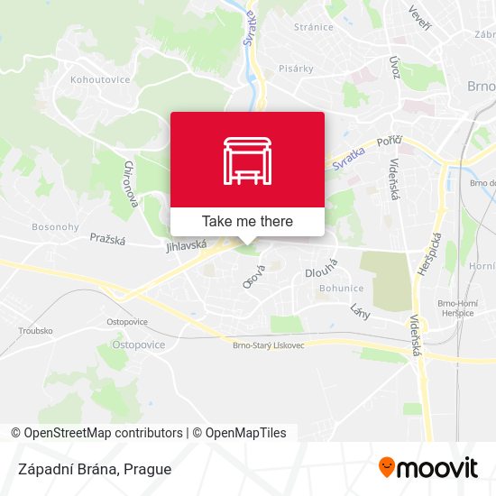 Západní Brána map