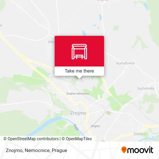 Карта Znojmo, Nemocnice