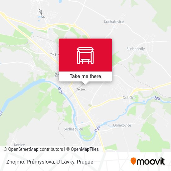 Znojmo, Průmyslová, U Lávky map