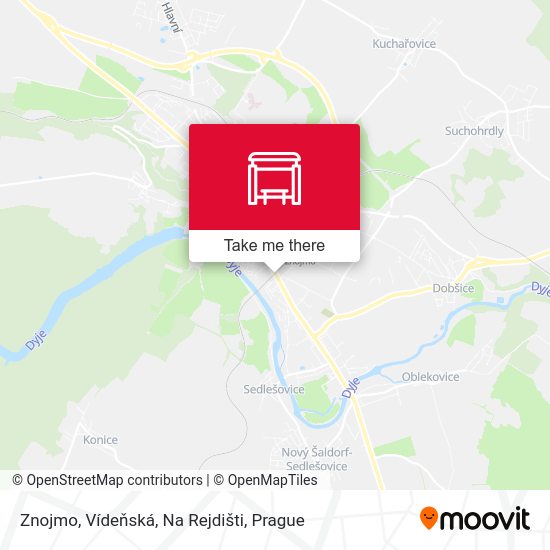 Znojmo, Vídeňská, Na Rejdišti map