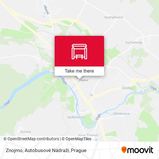 Znojmo, Autobusové Nádraží map
