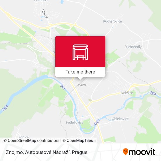 Znojmo, Autobusové Nádraží map