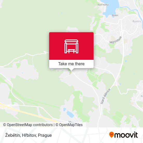 Žebětín, Hřbitov map
