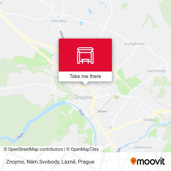 Znojmo, Nám.Svobody, Lázně map