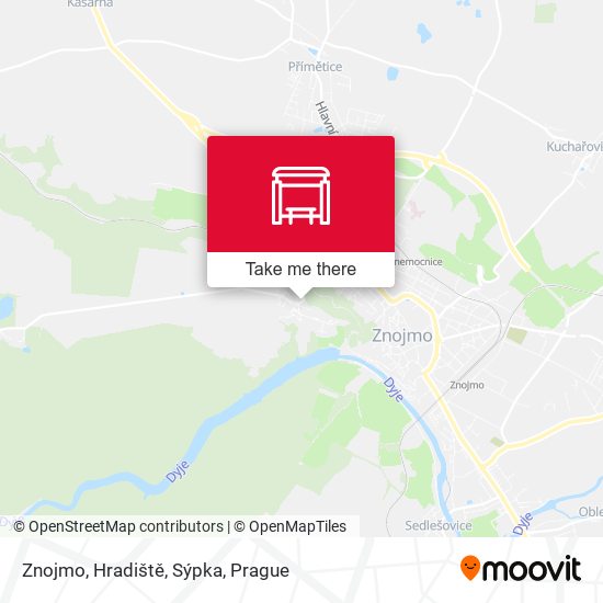 Znojmo, Hradiště, Sýpka map