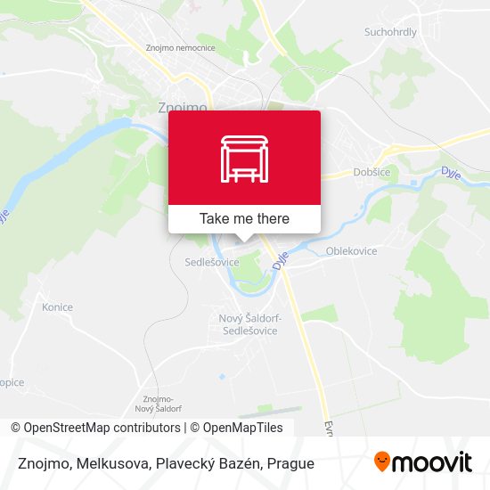Znojmo, Melkusova, Plavecký Bazén map