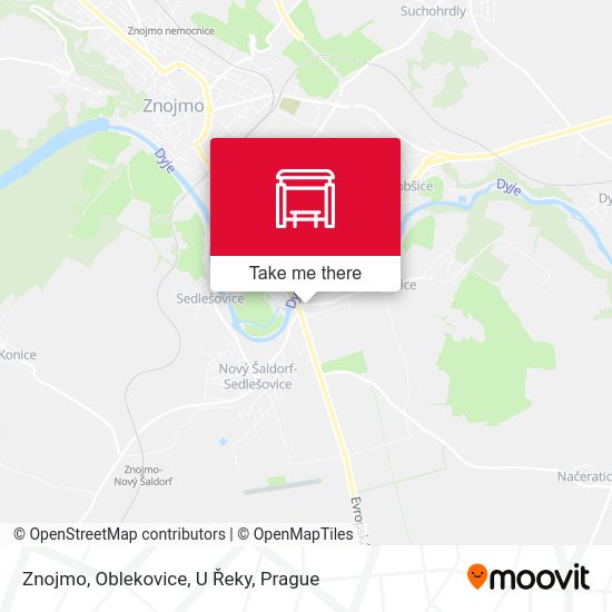 Znojmo, Oblekovice, U Řeky map