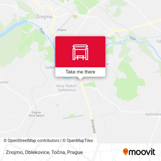 Znojmo, Oblekovice, Točna map