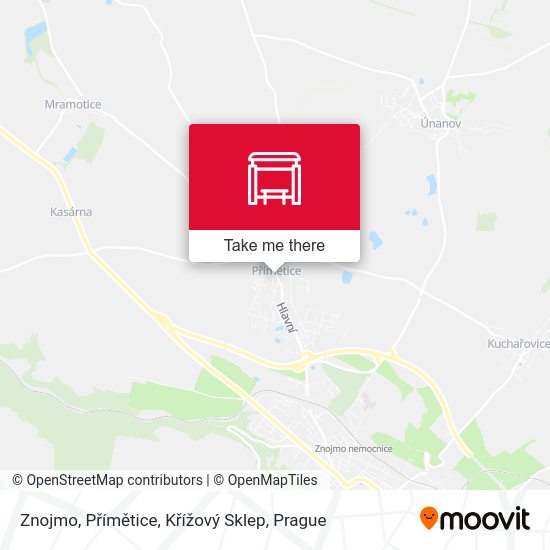 Znojmo, Přímětice, Křížový Sklep map