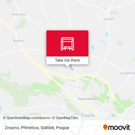 Znojmo, Přímětice, Sídliště map