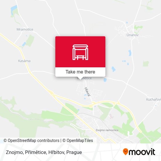 Znojmo, Přímětice, Hřbitov map