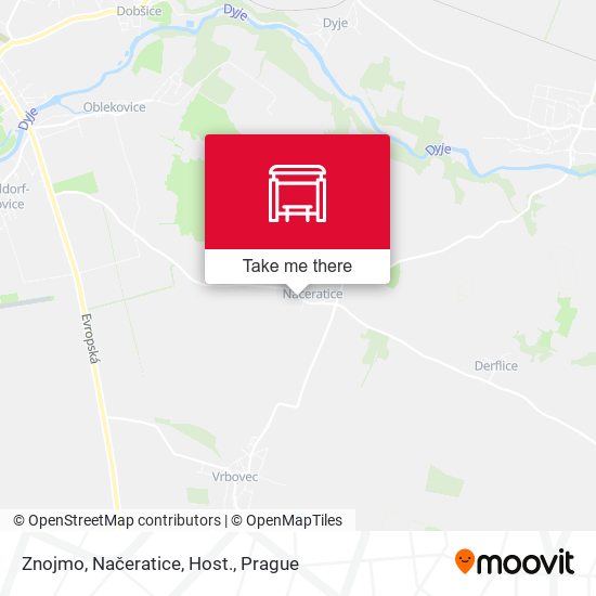 Znojmo, Načeratice, Host. map
