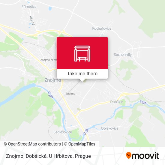 Znojmo, Dobšická, U Hřbitova map