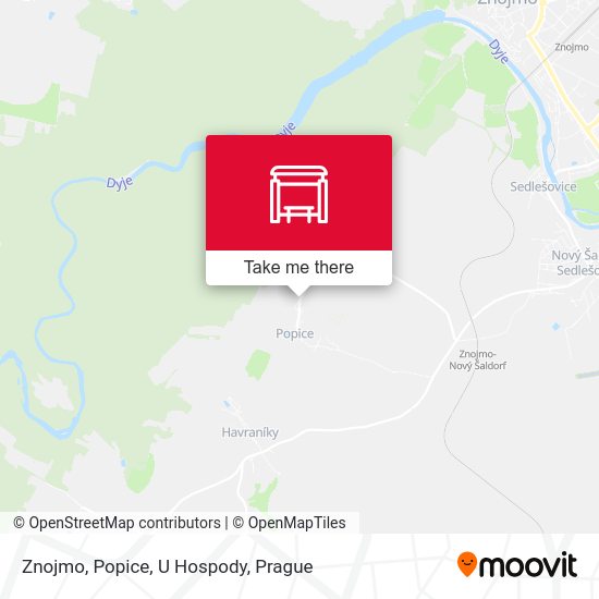 Znojmo, Popice, U Hospody map