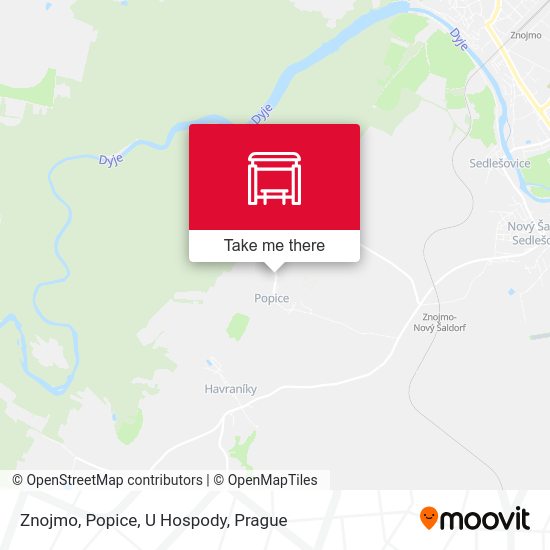 Znojmo, Popice, U Hospody map
