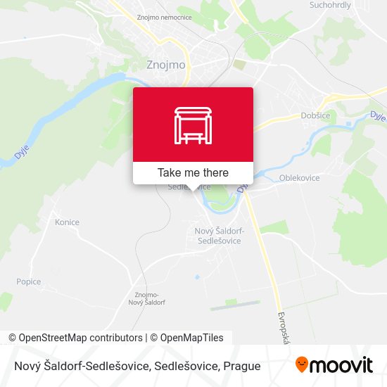 Nový Šaldorf-Sedlešovice, Sedlešovice map