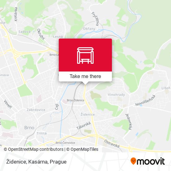 Židenice, Kasárna map