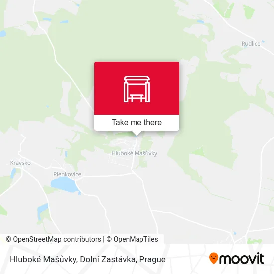 Карта Hluboké Mašůvky, Dolní Zastávka