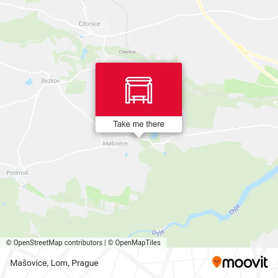 Карта Mašovice, Lom