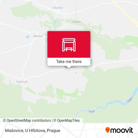 Mašovice, U Hřbitova map