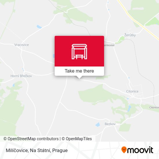 Milíčovice, Na Státní map