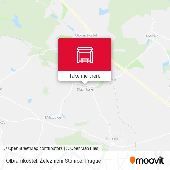 Olbramkostel, Železniční Stanice map
