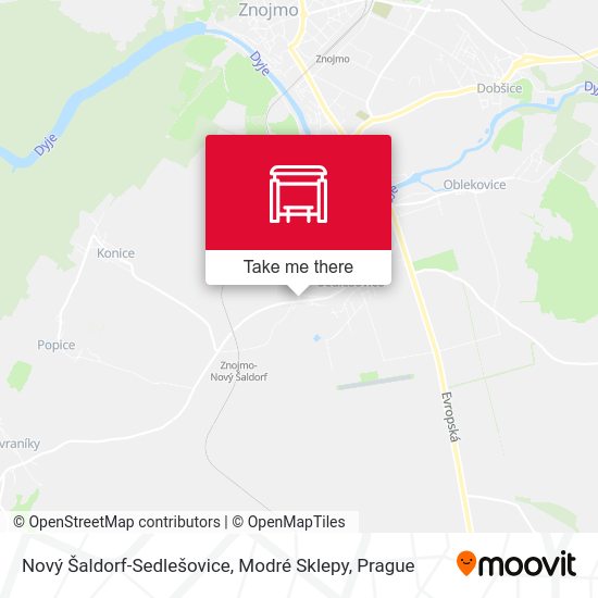 Nový Šaldorf-Sedlešovice, Modré Sklepy map