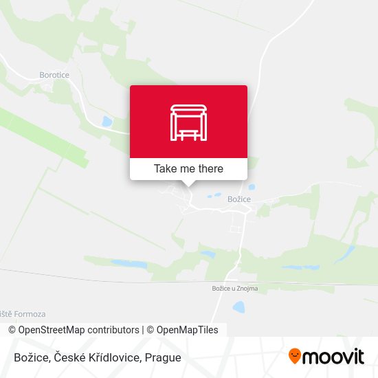 Božice, České Křídlovice map