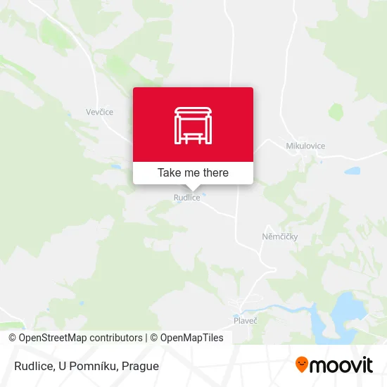 Карта Rudlice, U Pomníku